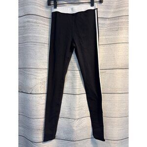 Alo Black and White Striped Leggings